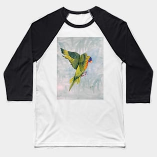 An Australian Rainbow Lorikeet in flight Baseball T-Shirt